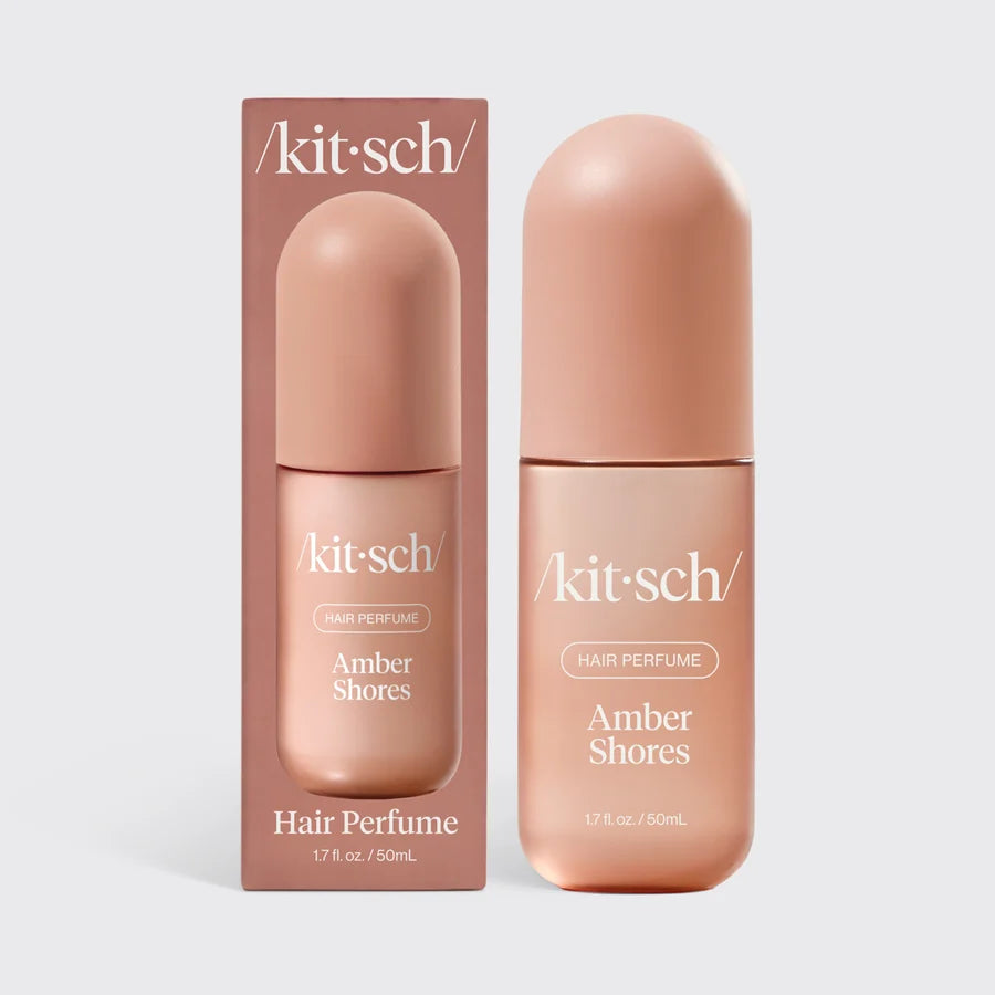 Kitsch Amber Shores Hair Perfume bottle with sea salt, amber, and driftwood fragrance